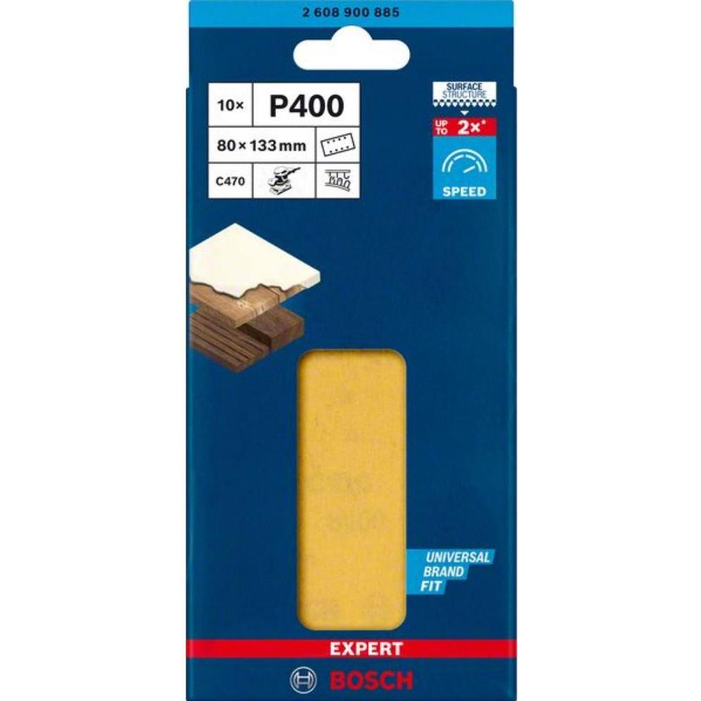 Thumbnail - Bosch Professional Zubehör, Schleifmittel, EXPERT C470 Schleifpapier mit 8 Löchern für Schwingschleifer, 80 x 133 mm, G ...
