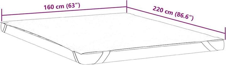 Actual product image vidaXL Mattress protector Mattress topper Mattress protector 160x220cm Waterproof (160 x 220 cm)