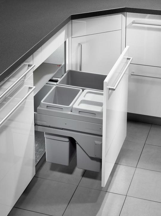 Hailo Einbauabfallsammler, Euro Cargo-S, 3610631,KB 600, 56l, KF, hellgrau (56 l)