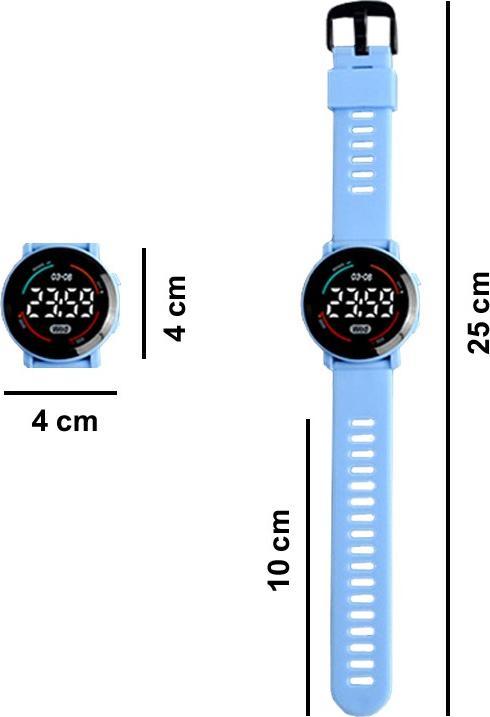 Produktbild Cbx M6 Sport LED-Digitaluhr mit Silikonarmband 12-Stunden-Anzeige Hellblau (40 mm)