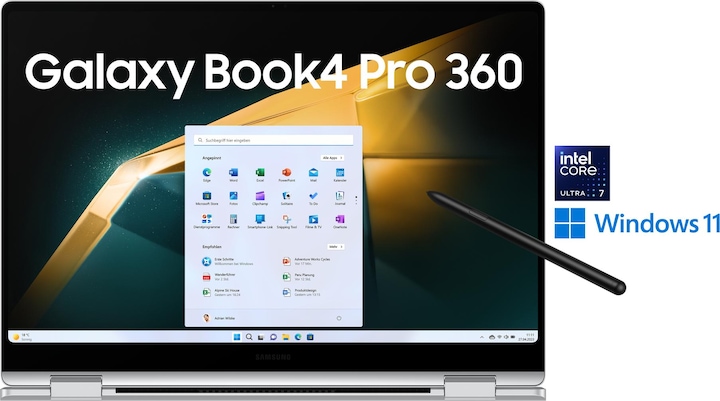 Image du produit Samsung Galaxy Book4 Pro 360 (15.98", Intel Core Ultra 7 155H, 16 Go, 512 Go, DE)