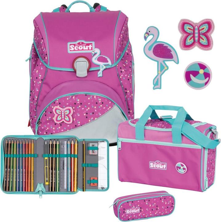 Immagine prodotto Scout Set di zaini Alpha School Flamingo (20.50 l)