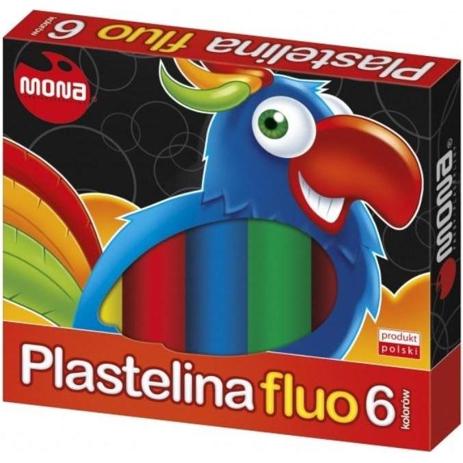 Monta Fluo-Knetmasse 6 Farben Mona