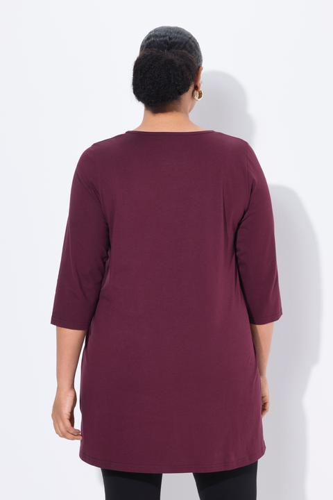 Produktbild Ulla Popken Longshirt, A-Linie, Rundhalsausschnitt, 3/4-Arm (62)
