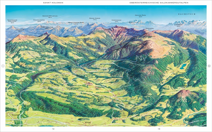 Actual product image Alps. The art of the panoramic map (German, Tom Duration, 2024)