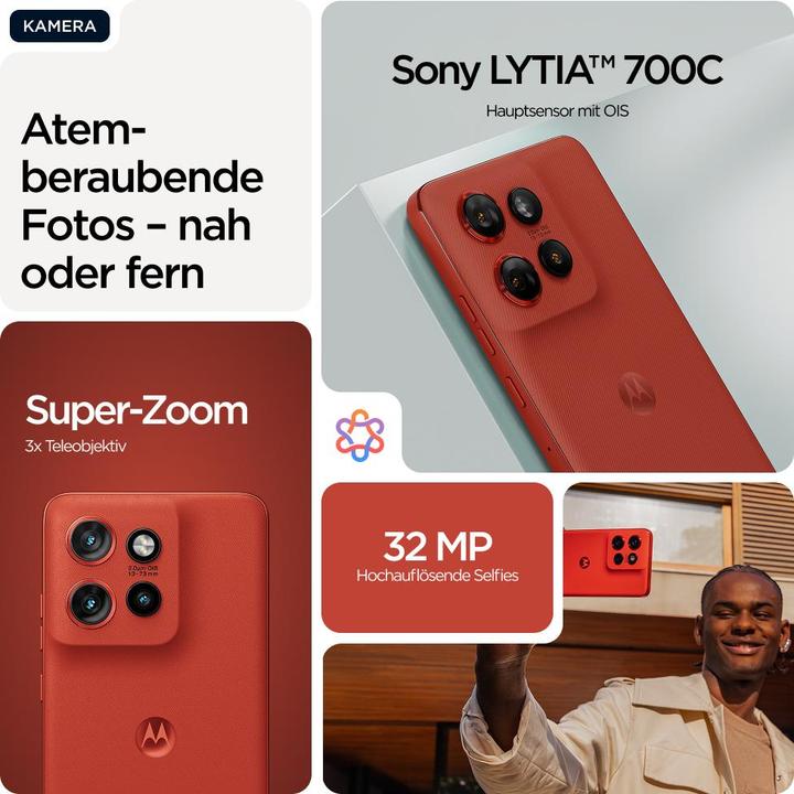 Immagine prodotto Motorola Edge 60 Neo (256 GB, PANTONE Poinciana, Red, 6.36", Doppia SIM, 5G)