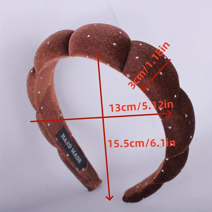 Actual product image Activity Board Samt Wolke geformt Strass Stirnbänder, einfachen Stil, weichen Schwamm Haarbänder für Gesicht