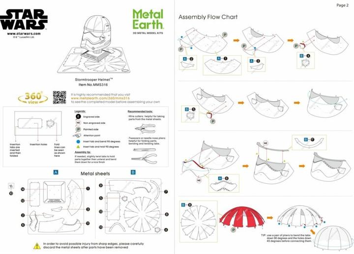 Actual product image Metal Earth Star Wars Stormtrooper Helmet