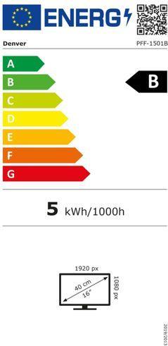 Energy Label Denver Frameo PFF-1501 schwarz 39,6cm (15,6 ) 16GB (15.60")