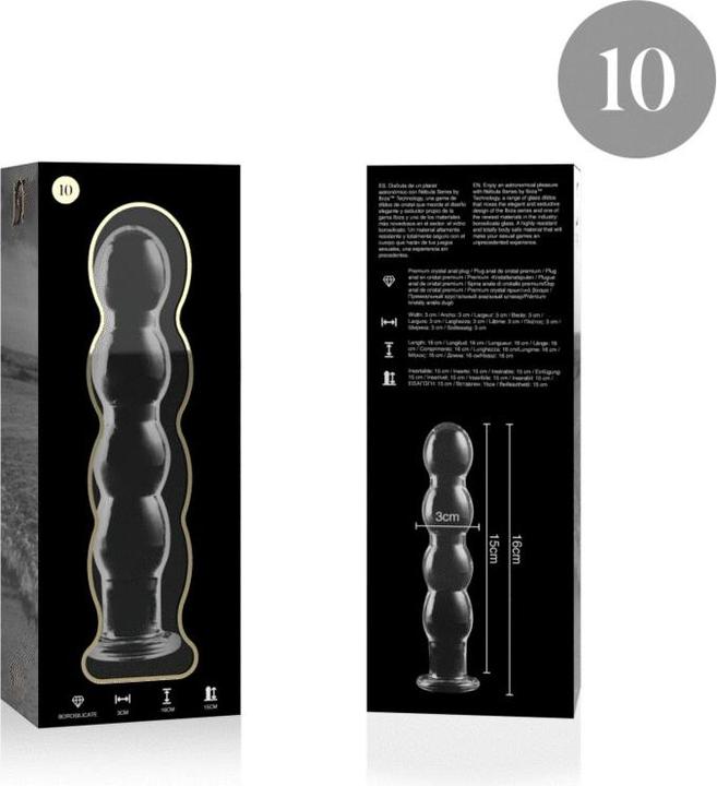 Actual product image Ibiza NEBULA SERIES BY ™ - MODEL 10 DILDO BOROSILICATE GLASS 16.5 X 3.5 CM CLEAR