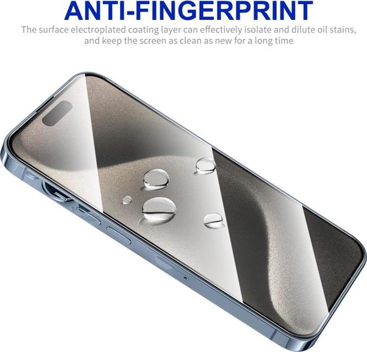 Actual product image Enkay Easy Glass armoured glass screen protector (1 pcs., Apple iPhone 15 Pro)