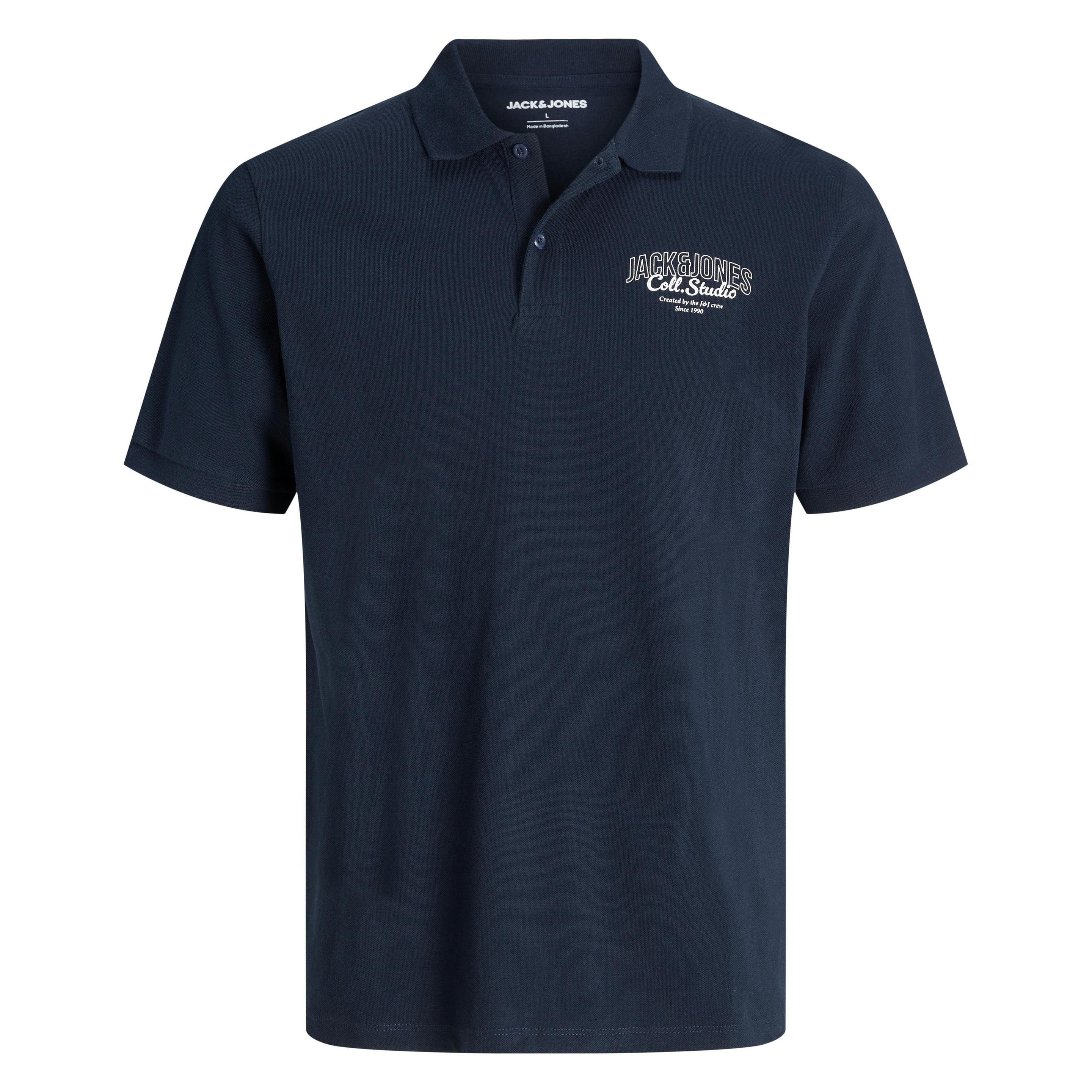 Jack & Jones, Herren, Shirts, Jjmakoto Polo Ss, Blau, (M)