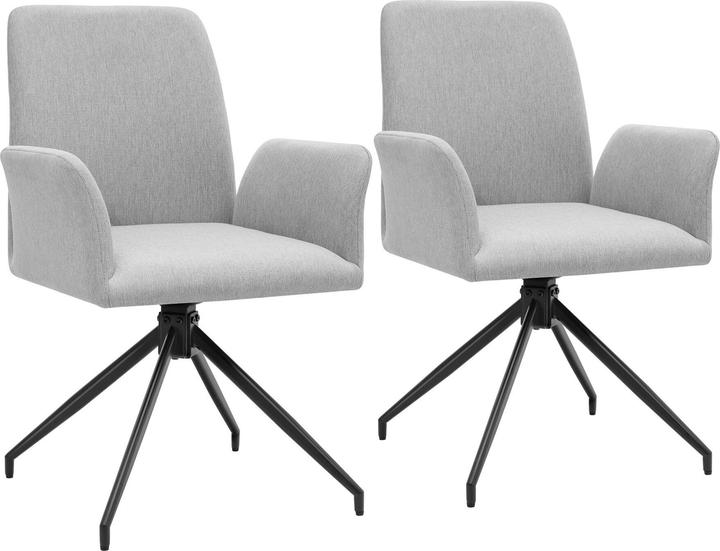 Image du produit tectake Fauteuil pivotant DAYA rembourré