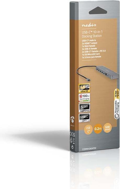 Productafbeelding Nedis CCBW64260AT02 (USB-C, 7 ports)