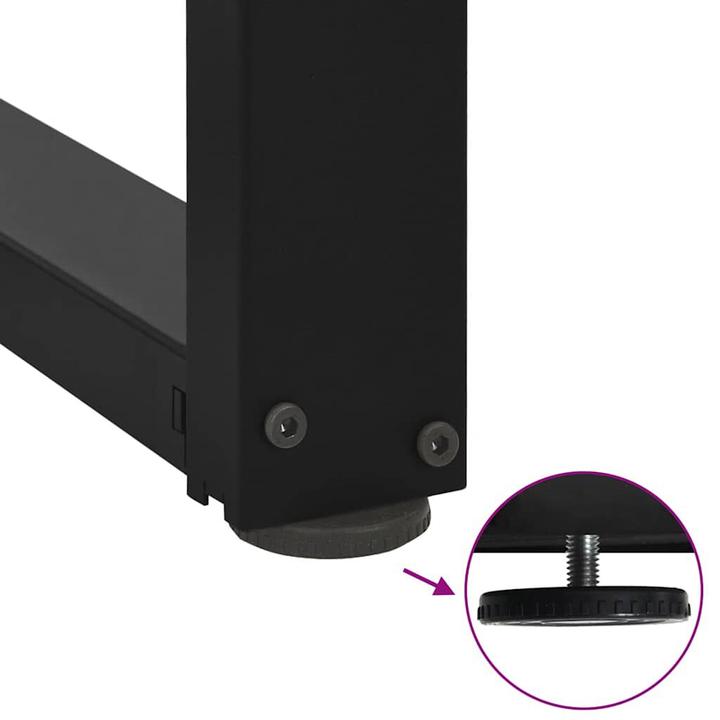 Actual product image VidaXL Bar table legs T-shape 2 pcs. black 60x35x(91-92) cm steel table leg