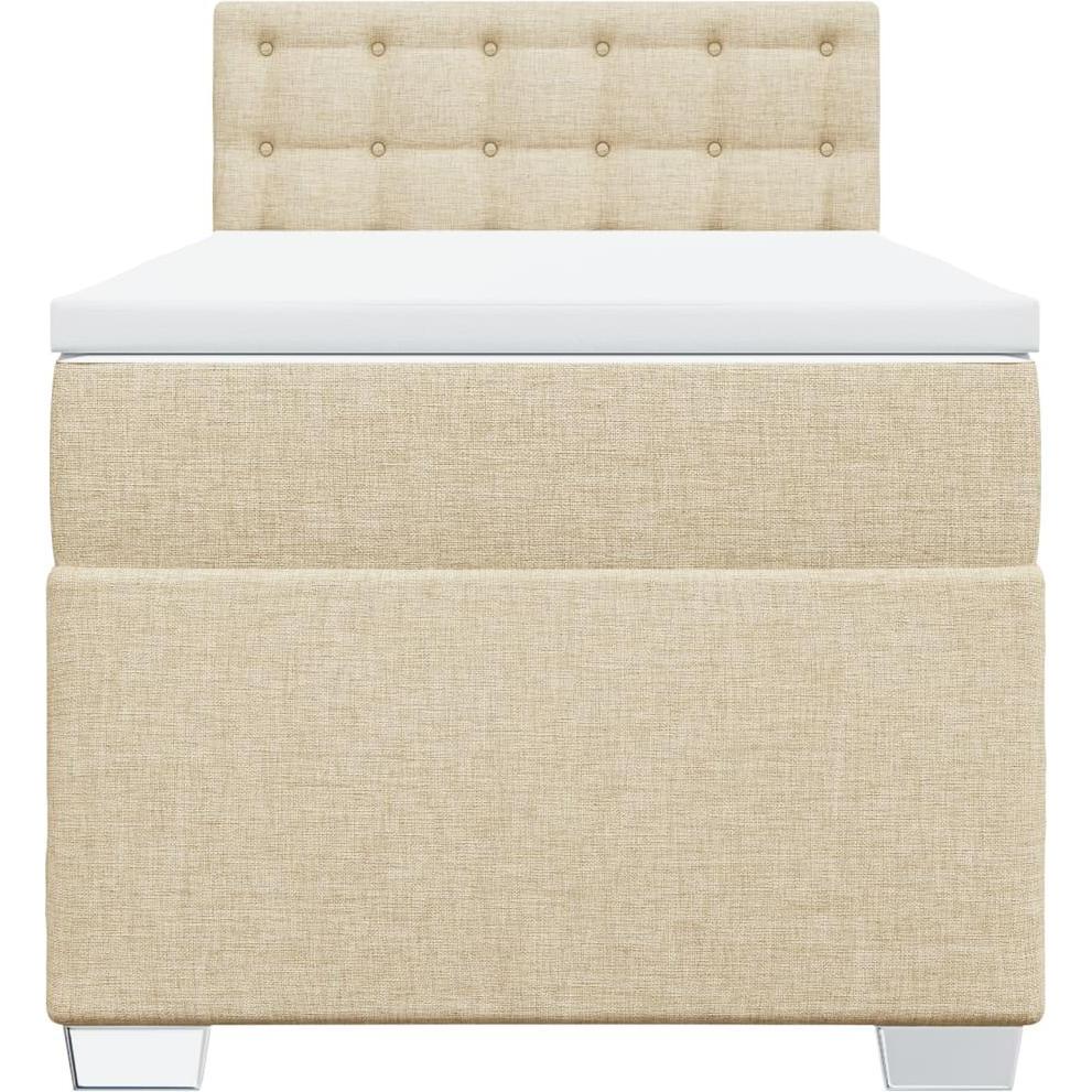 Thumbnail - VidaXL, Bett, Bo x springbett mit Matratze 90 x 200 cm Stoff (90 x 200 cm)