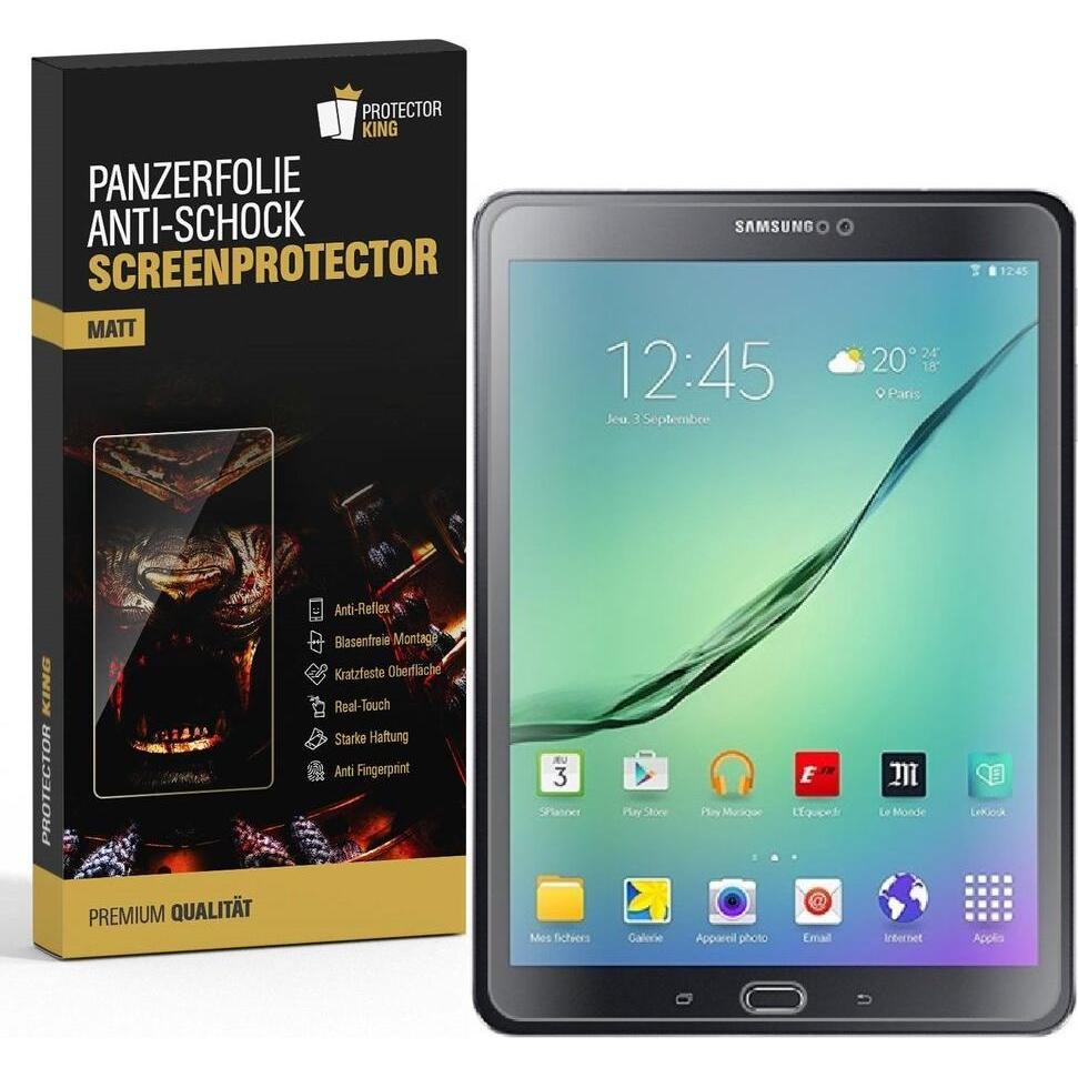 Protectorking 3x ochutzffoTempered Panzerfolie fÃ¼r 7SCHOCK KLAR (3 Stück, Galaxy Tab S2 9.7), Tablet Schutzfolie