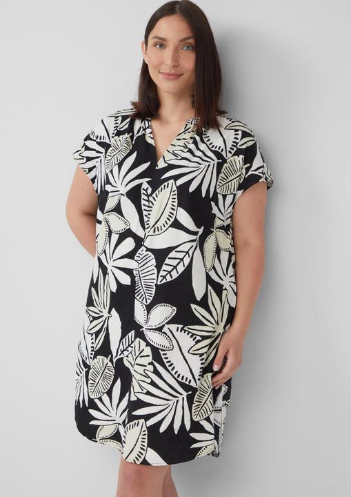 Produktbild S.Oliver Kleid Blusenkleid aus Leinenmix mit Eingrifftaschen (44)