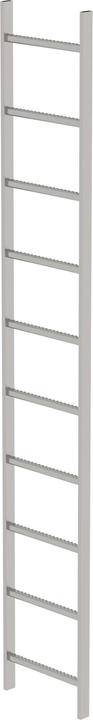 Productafbeelding Munk Schachtladder roestvrij staal V4A 400mm vrije breedte 10 sporten (280 cm)