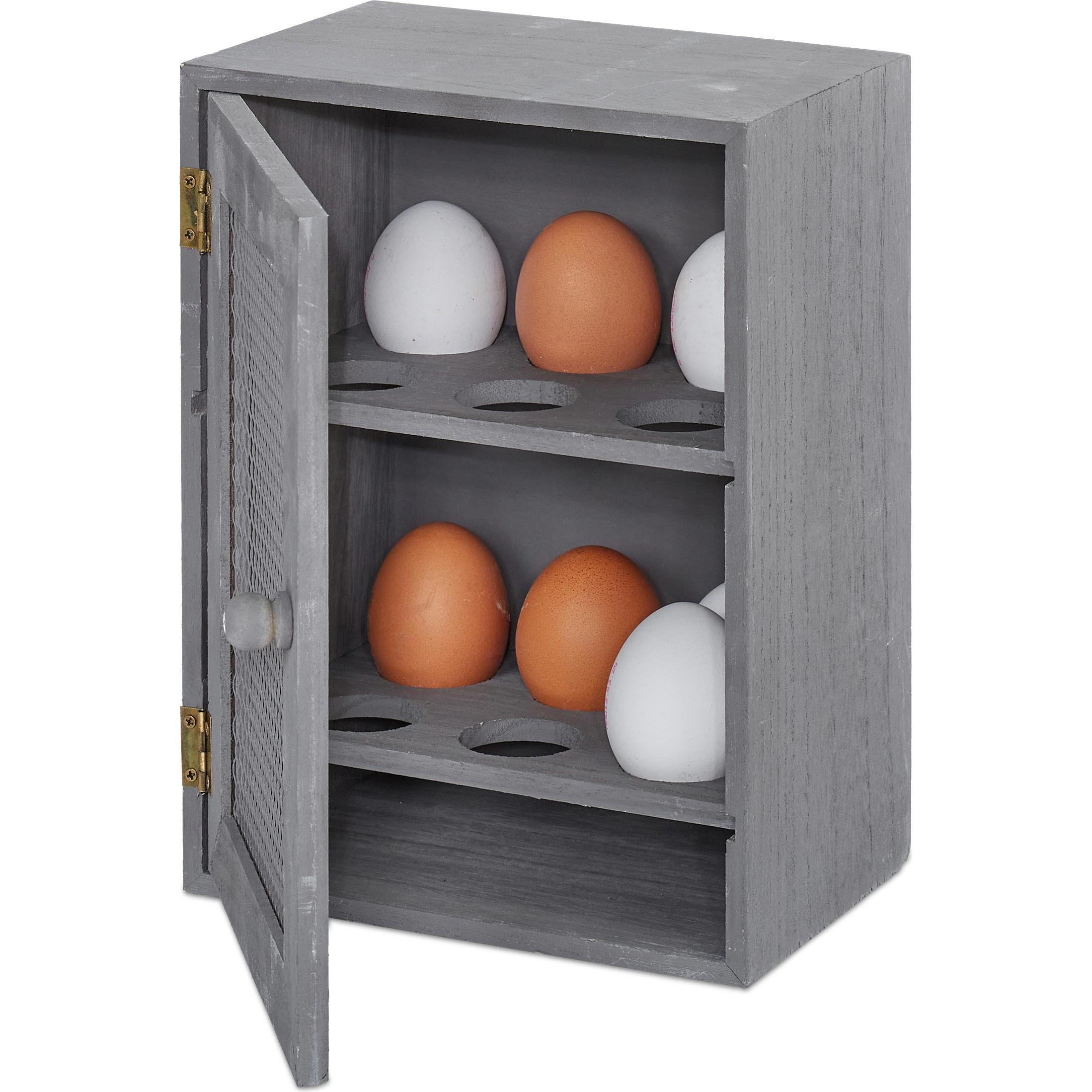 Relaxdays, Aufbewahrungsbox, Eierschrank (18 x 12 x 25 cm, 5.50 l)
