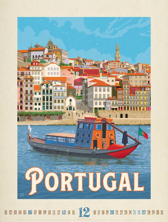 Produktbild Travel Time - Reise-Plakate Kalender 2026