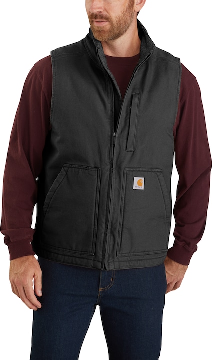 Carhartt Washed Duck Lin.Mock Neck Vest Black Gr.Xxl