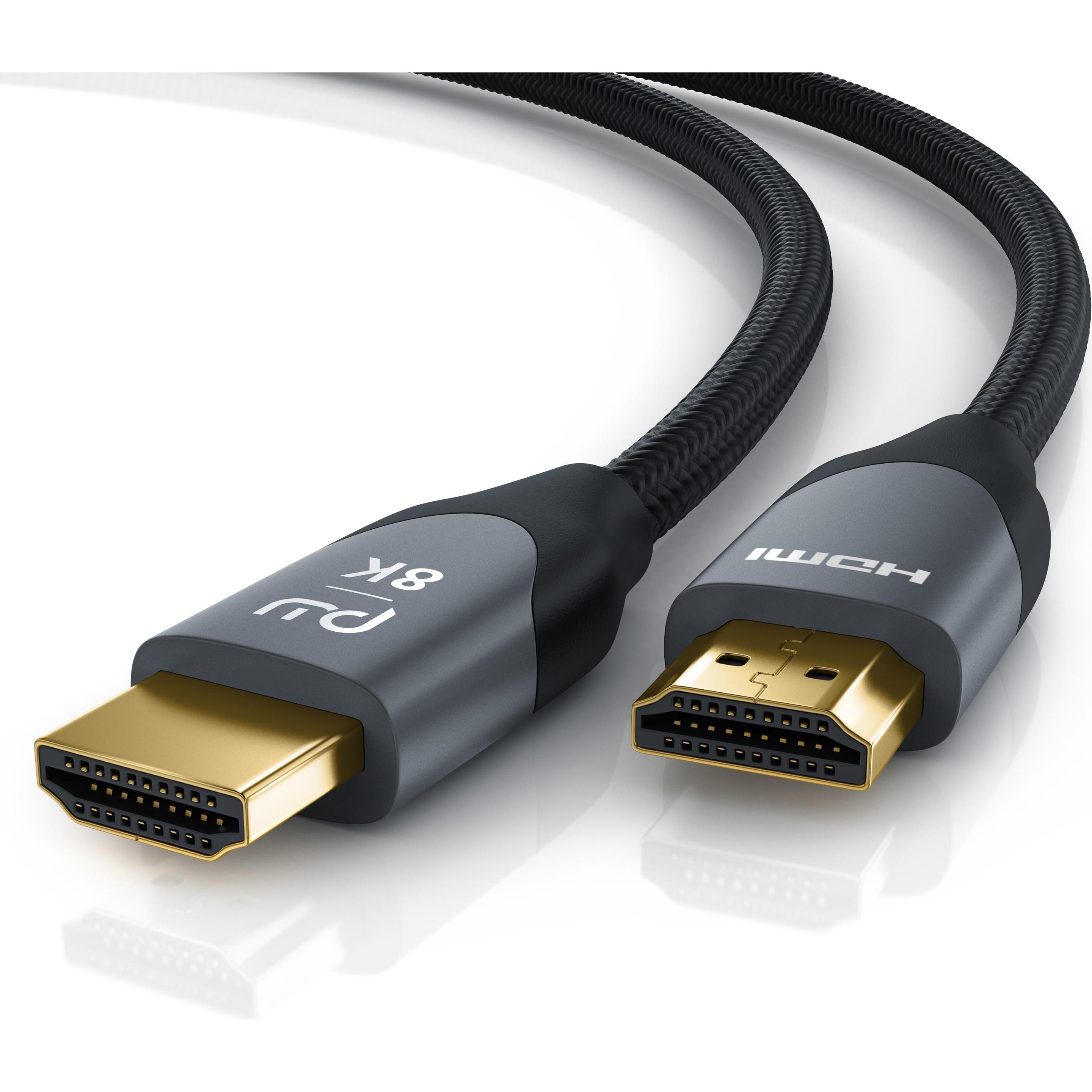 Primewire HDMI Kabel 2.1, Typ A, 8K, Premium, Nylonummantelung, 7680 x 4320 @ 120 Hz - 4k@ 240 Hz mit DSC (1 m, HDMI), V...