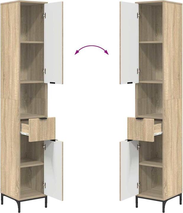 Actual product image vidaXL Badezimmer Schrank (33 x 31.50 x 190 cm)