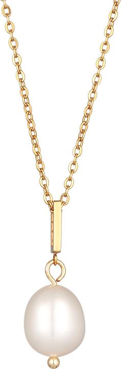 Produktbild Elli Halskette Glasperle Messing Elegant Farbe Gold für Damen (Messing, 43 cm)