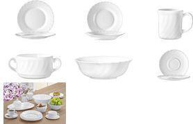 Arcoroc Untertasse Trianon Uni weiss