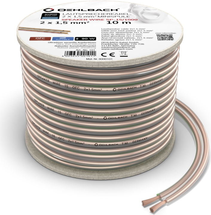 Actual product image Oehlbach Speaker Wire SP15 (30 m, 1.50 mm²)
