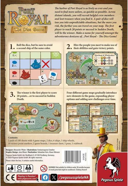 Actual product image Pegasus Port Royal - The Dice Game (English Edition) (English, 2 - 5 Players)