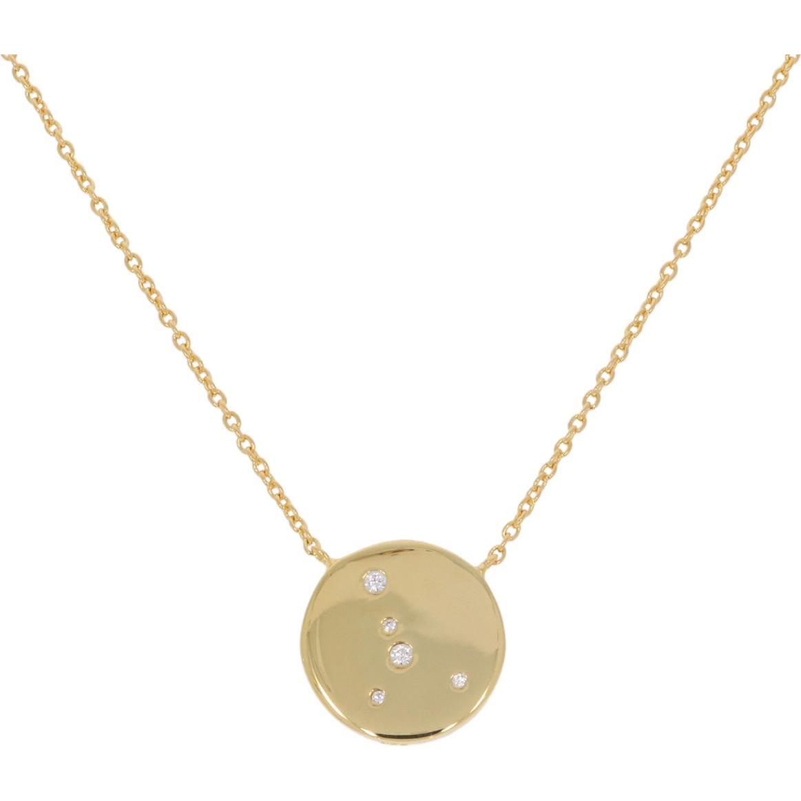 Sif Jakobs, Halsschmuck, Collier Zodiaco Krebs vergoldet, (925 Sterling Silber, 48 cm)