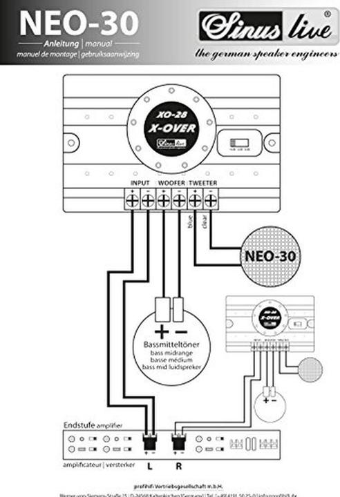 Actual product image Sinuslive Neo30NeodymiumTweeterCrossovers (200 W, 5 cm)