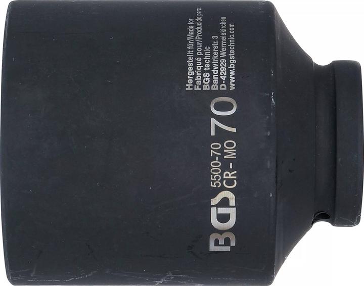 Produktbild BGS Kraft-Steckschlüssel-Einsatz Sechskant, tief Antrieb Innenvierkant 25 mm (1") SW 70 mm (70 mm)