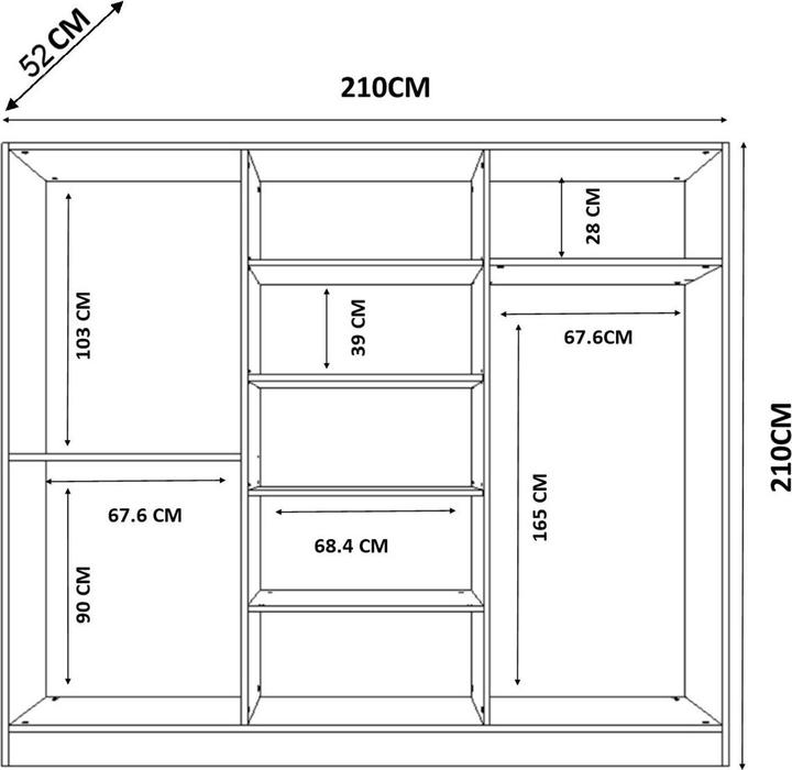Produktbild Homitis Classy Wardrobe (210 x 52 x 210 cm)
