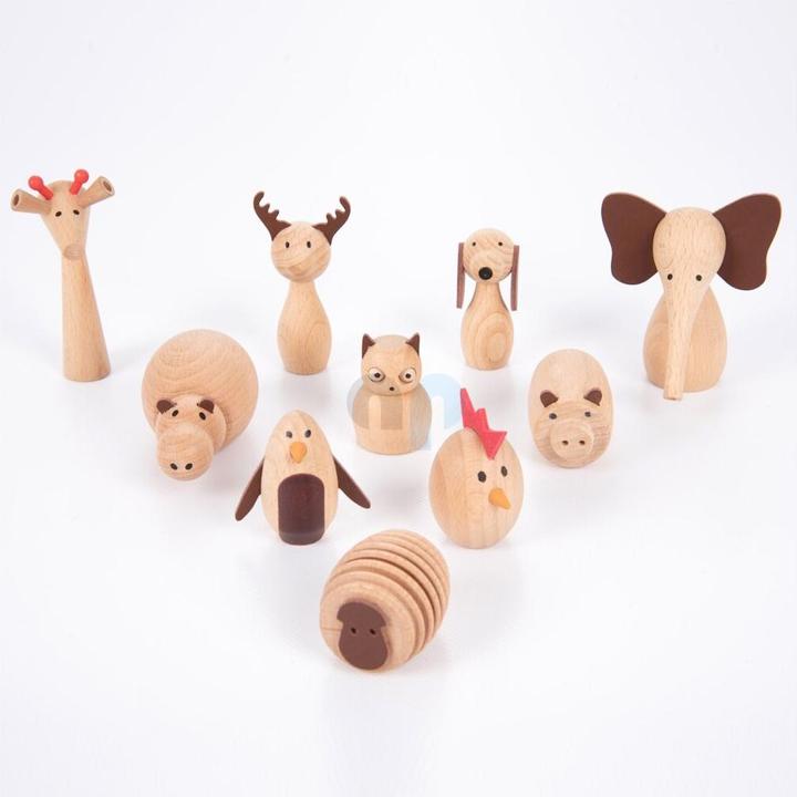 Image du produit TickiT Ensemble de 10 amis animaux en bois