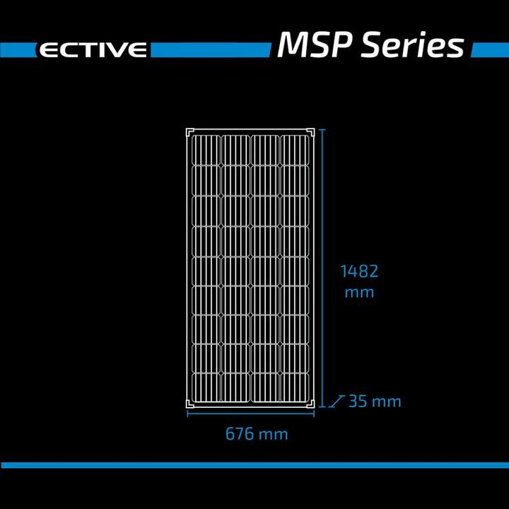 Produktbild Ective Solarmodul 190W 12V mono Solarpanel Solarzelle PV Modul statt 200 Watt (190 W, 11.10 kg)