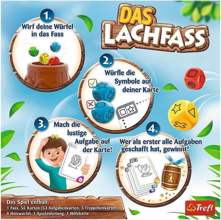 Produktbild Trefl Das Lachfass ist ein verrücktes Spiel für die ganze Familie, bei dem ihr alle gleichzeitig die verrü (Deutsch, 2 - 4 Spieler)