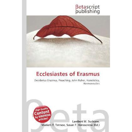 Ecclesiastes of Erasmus, Fachbücher