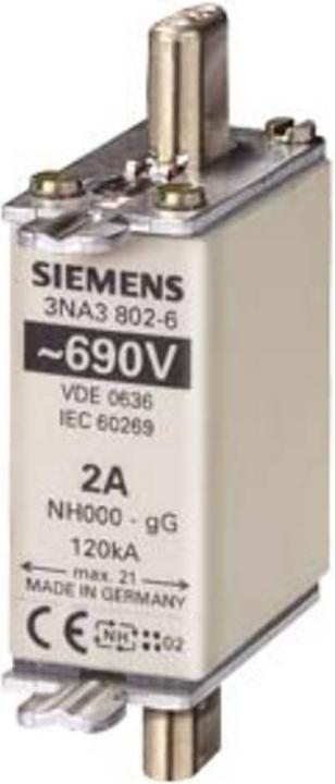 Productafbeelding Siemens NH000 A gG Un AC Un DC zekeringverbinding (25 A)