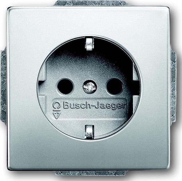 Produktbild Busch-Jaeger 2011-0-3850 Schuko Silber Steckdose (2011-0-3850)