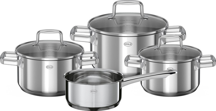 Rösle Pan sets (Pan set + pot set, Stainless steel)