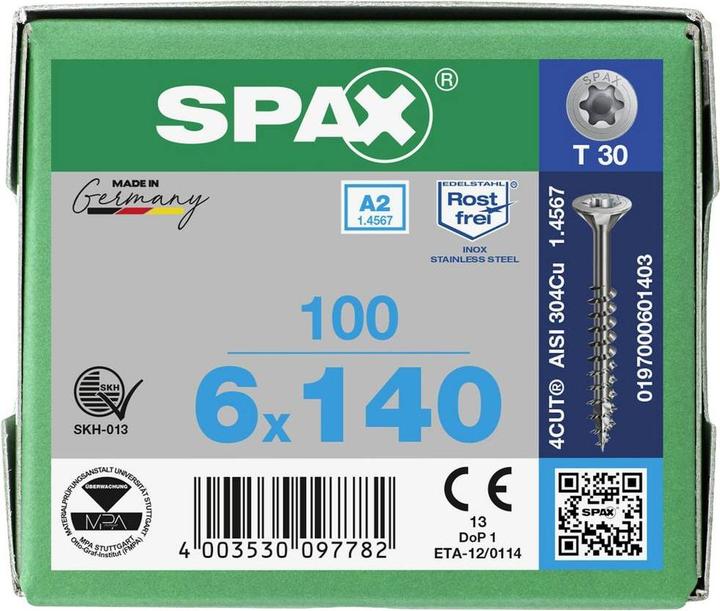 Produktbild Spax A2 Senkmultikopf T-Star Plus T30 Teilgewinde (100 Schrauben pro Stück)