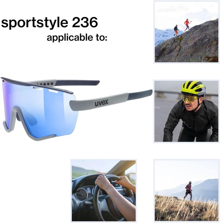 Actual product image Uvex Sports sportstyle 236 set (Rhino deep space mat, Blue)