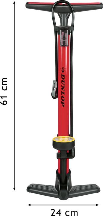 Produktbild Dunlop Fahrrad Standpumpe schwarz/rot