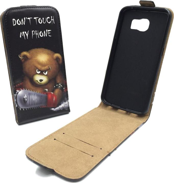 Produktbild König Design Handyhülle für Samsung Galaxy S6 Schutztasche Wallet Cover 360 Case Etui Schwarz (Samsung Galaxy S6)