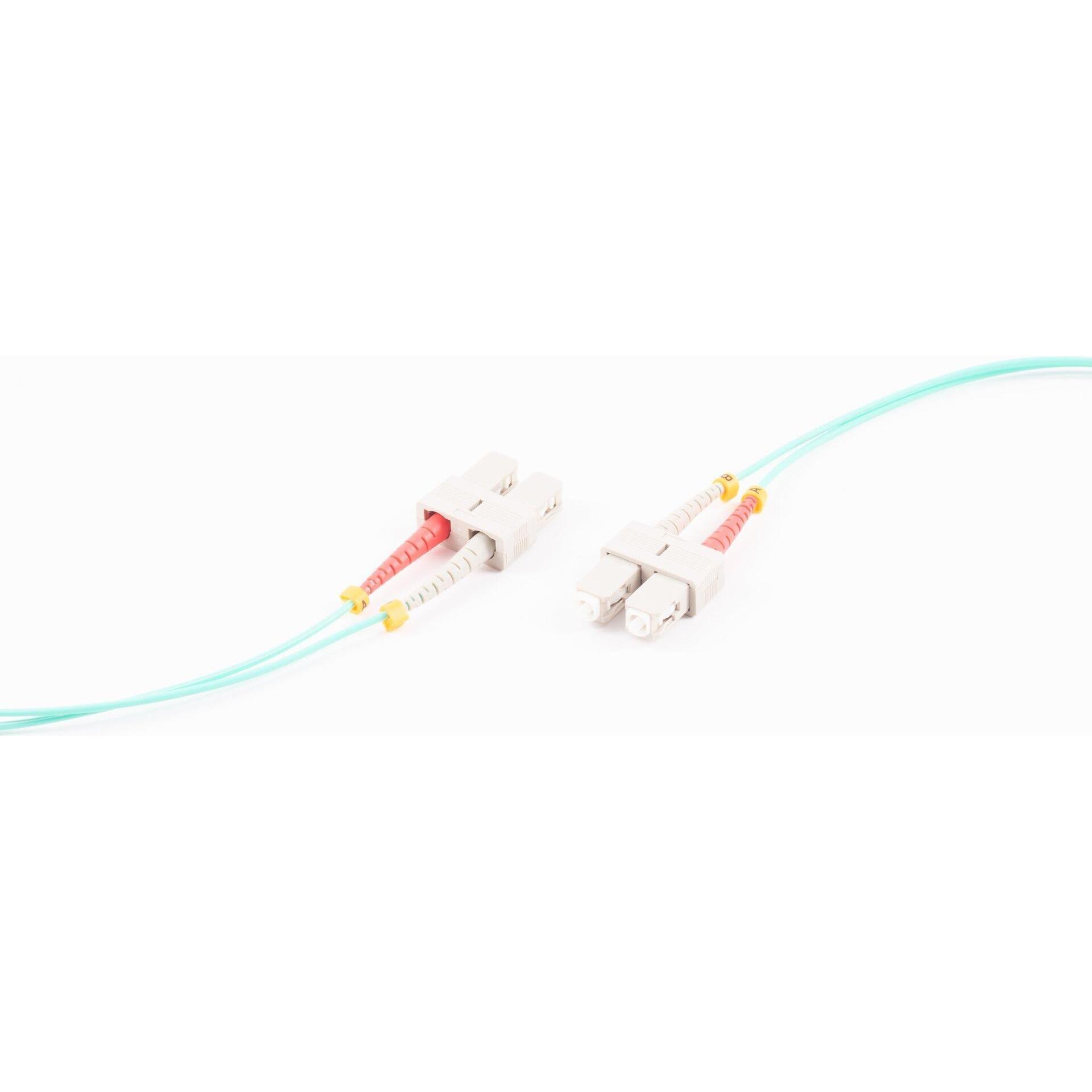 Thumbnail - Shiverpeaks -BASIC-S--Duplex Patchkabel SC/SC 50/125µ, OM3, aqua, 3,0m (S/UTP, CAT7, 3 m), Netzwerkkabel