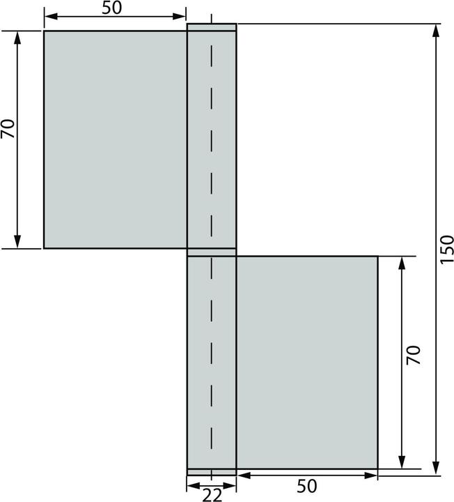 Produktbild Schwarte Konstruktionsband 2-teilig 150 x 50 x 4 mm, Stahl blank