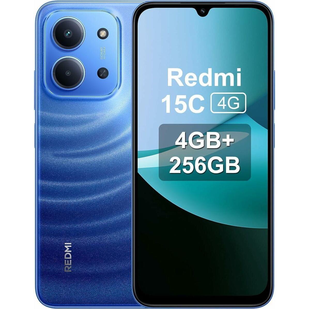 Xiaomi Redmi 15C 4G (256 GB, Moonlight Blue, 6.90", Dual SIM, 4G), Smartphone, Blau